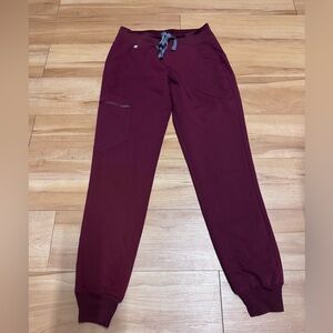 FIGS Burgundy Zamora jogger scrub pants size XXS  #scrubs #medical